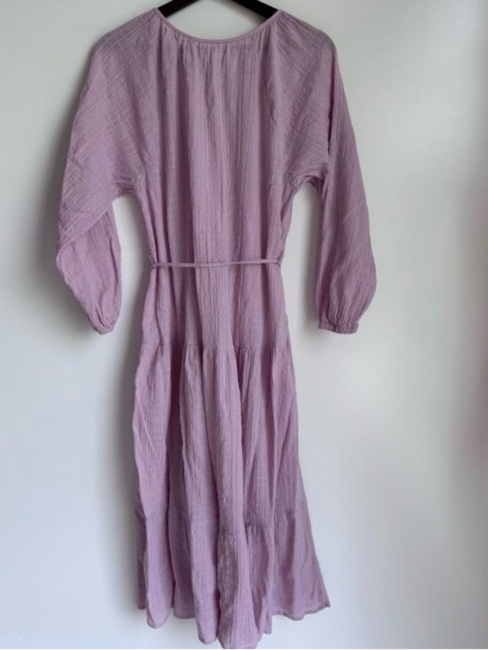 L*space Lavender Napali Maxi Dress Size Small 100% cotton vacation resort beach - Picture 9 of 12